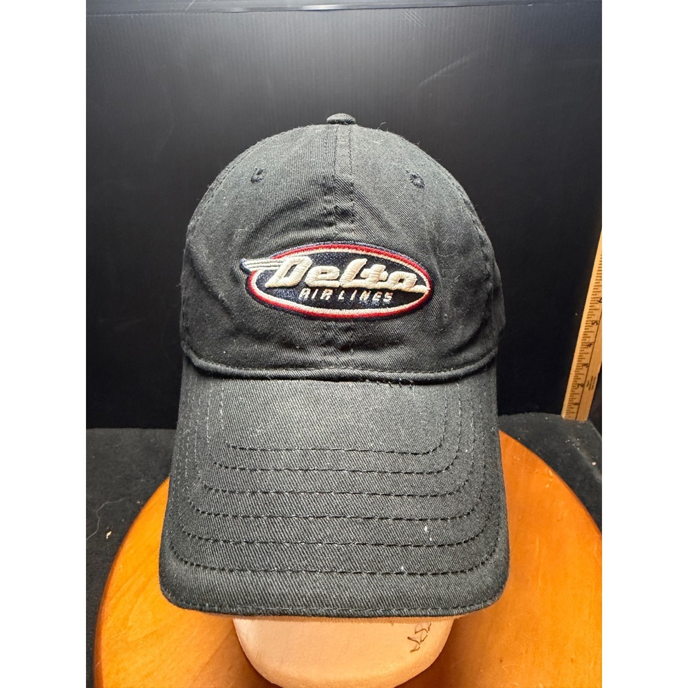 Crew Outfitters Delta Airlines Baseball Cap Black Cotton Adjustable Hat